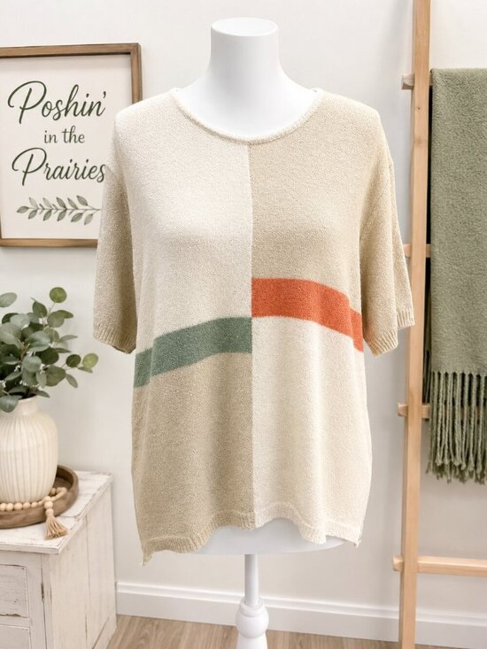 4 for $25 🤍 Basic Editions Plus Color Block Sweater | 26W 🤍